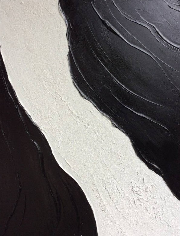 Black White Marbled Dreamscape 40x60