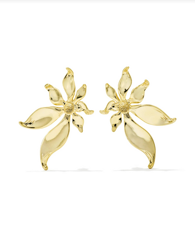 Anya Gold Flower Stud Earring