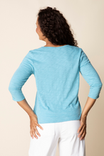 Cotton Pebble Ruched Sleeve Tee