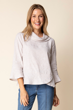 Linen Solid Overlay Flounce Top