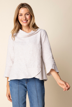 Linen Solid Overlay Flounce Top