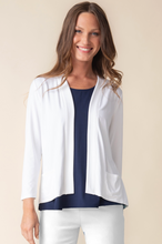 Travel Shirred Back Open Front Jacket