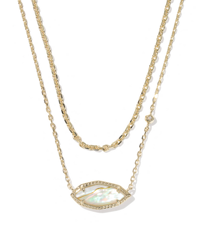 Ophelia Gold Iridescent Multi Strand Necklace