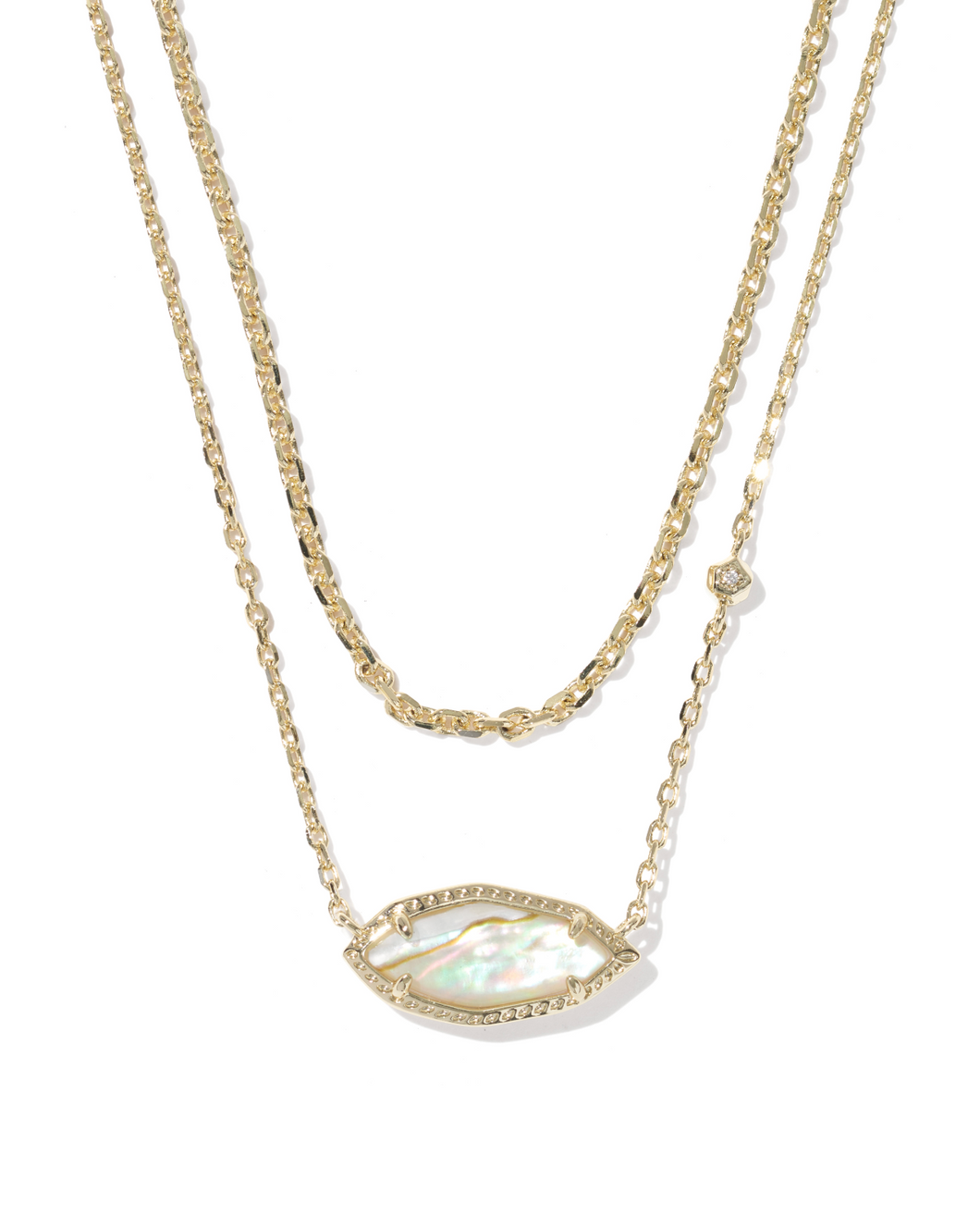 Ophelia Gold Iridescent Multi Strand Necklace