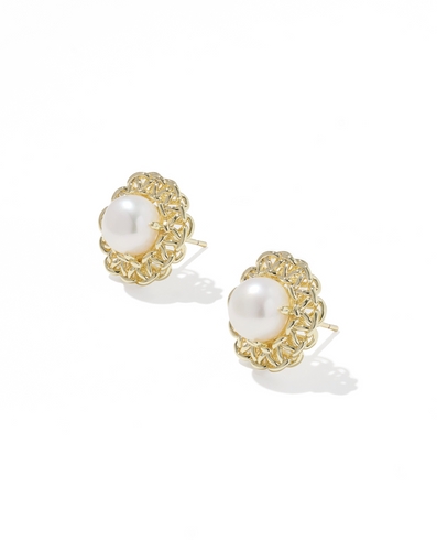 Gabriella Pearl Gold Stud Earring