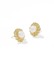 Gabriella Pearl Gold Stud Earring
