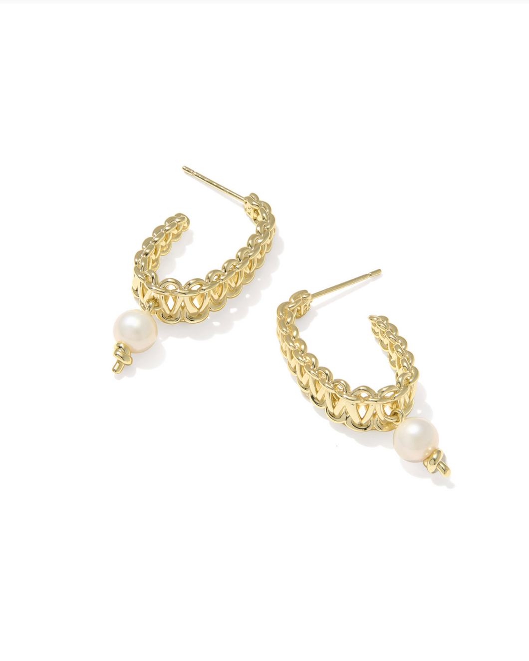 Gabriella Gold Pearl Hoop Earring
