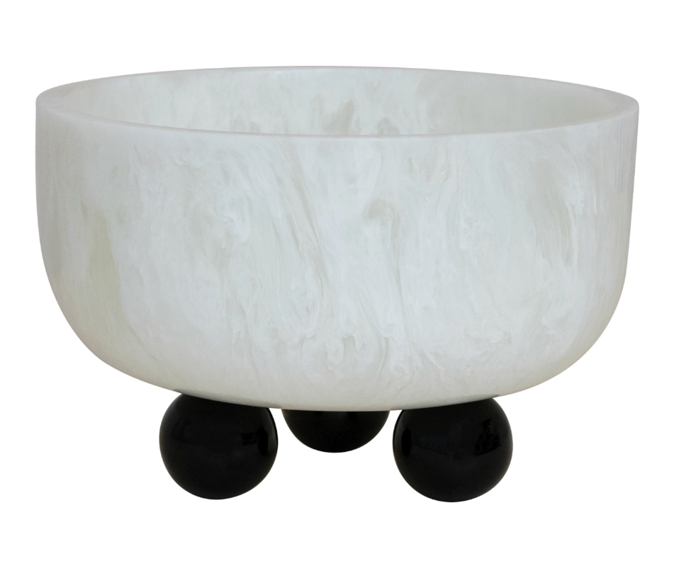 Marble Resin Ball Feet Bowl