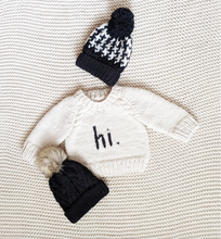 Hi. Black Crew Neck Sweater 0-6M
