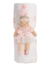 Ballerina Swaddle and Rattle Set