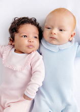 Rock Me Ribbed Romper 3-6M-Pink/White