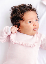 Rock Me Ribbed Romper 0-3M-Pink/White