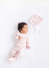 Rock Me Ribbed Romper 3-6M-Pink/White