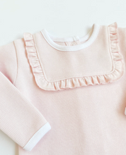 Rock Me Ribbed Romper 0-3M-Pink/White