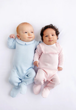 Rock Me Ribbed Romper 0-3M-Blue/ White
