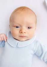 Rock Me Ribbed Romper 0-3M-Blue/ White