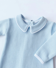 Rock Me Ribbed Romper 0-3M-Blue/ White