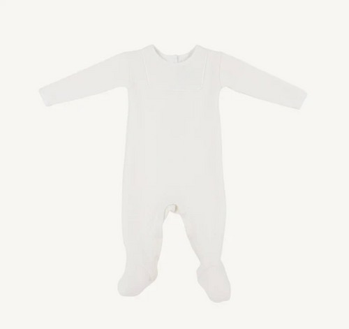 Rock Me Ribbed Romper 0-3M-Pearl/White