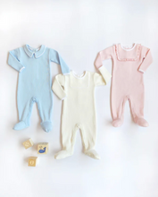Rock Me Ribbed Romper 0-3M-Pearl/White