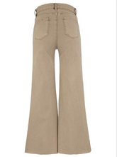 Meg Chai High Rise Raw Hem Wide Leg Jean