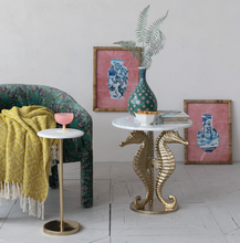 Metal Marble Top Martini Table