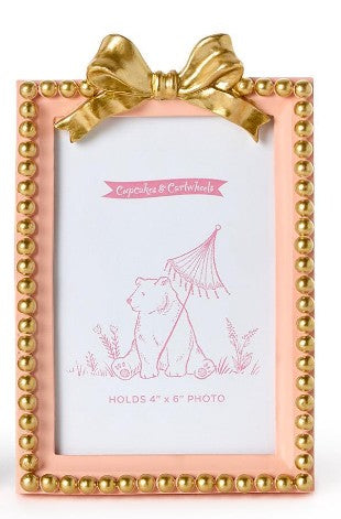 Golden Bow Pink 4x6 Frame