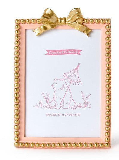 Golden Bow Pink 5x7 Frame