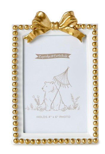 Golden Bow White 4x6 Frame