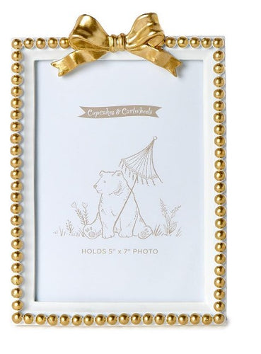 Golden Bow White 5x7 Frame