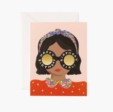 Headband Birthday Girl Card