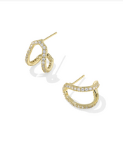 Daphne Gold CZ Pave Huggie Earring