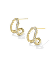 Daphne Gold CZ Pave Huggie Earring