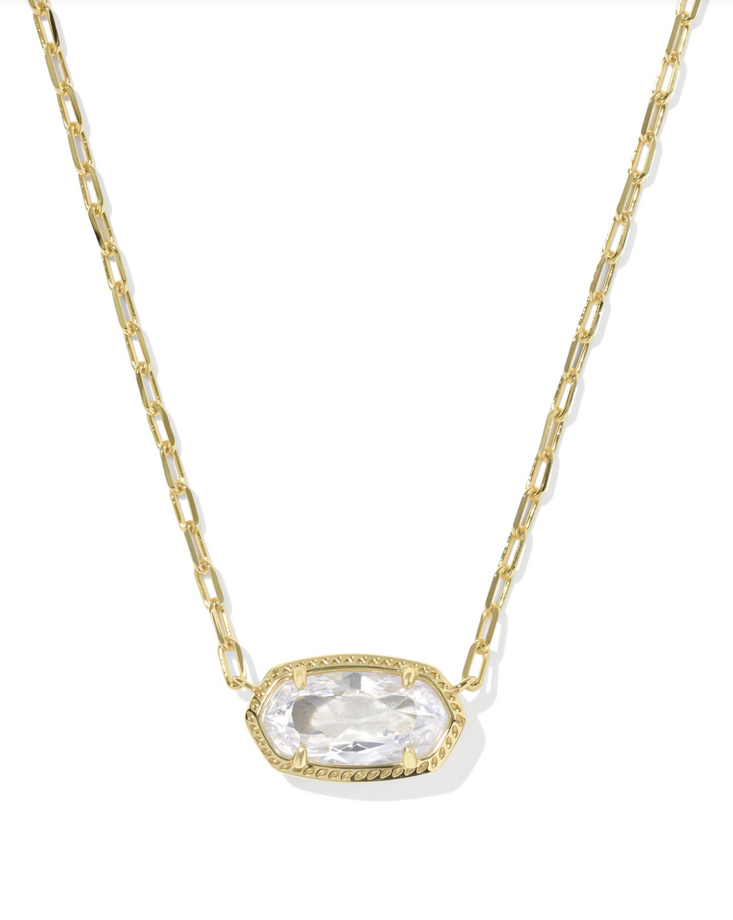 Elisa Gold CZ Luxe Short Pendant Necklace