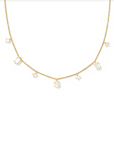Cailin Gold Ivory Delicate Strand Necklace