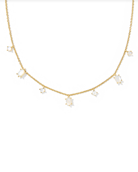 Cailin Gold Ivory Delicate Strand Necklace