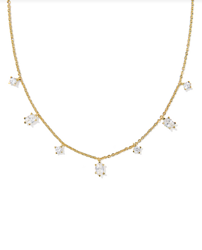 Cailin Gold CZ Delicate Strand Necklace