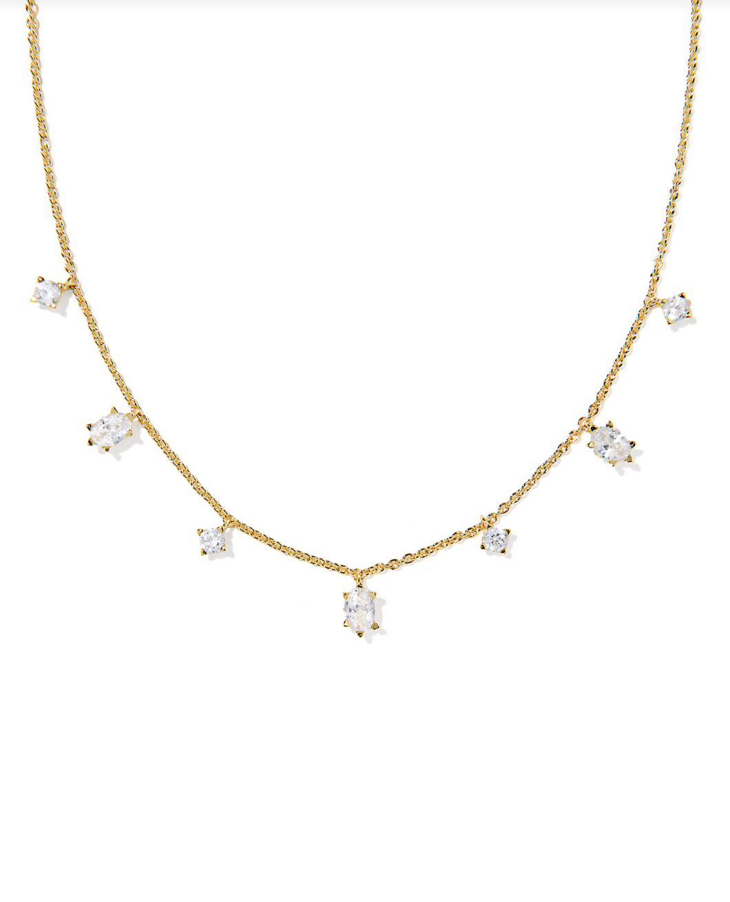 Cailin Gold CZ Delicate Strand Necklace