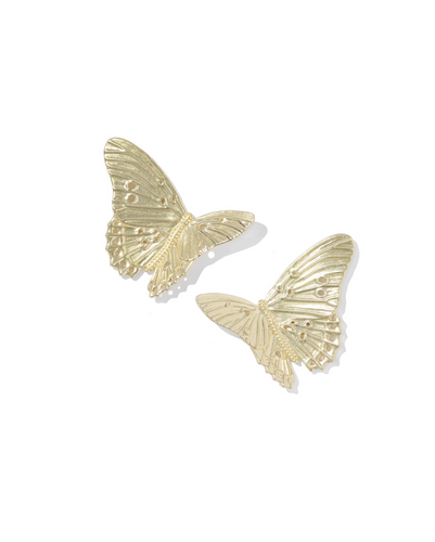 Cailey Butterfly Gold Statement Stud Earring