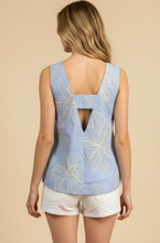 Floral Embroidered Sleeveless Top