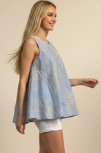 Floral Embroidered Sleeveless Top