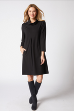 Knit Solid Pleat Front Dress