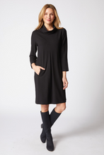 Knit Solid Pleat Front Dress