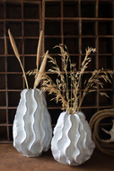 Ceramic Ruffle Vase-Small