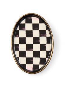Courtly Check Oval Trinket Dish-Small