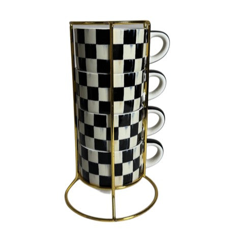 Courtly Check Cappuccino Cup Tower