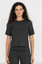 Ponte Knit Short Sleeve Extended Top
