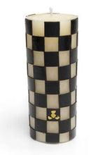 Check 6" Black Pillar Candle