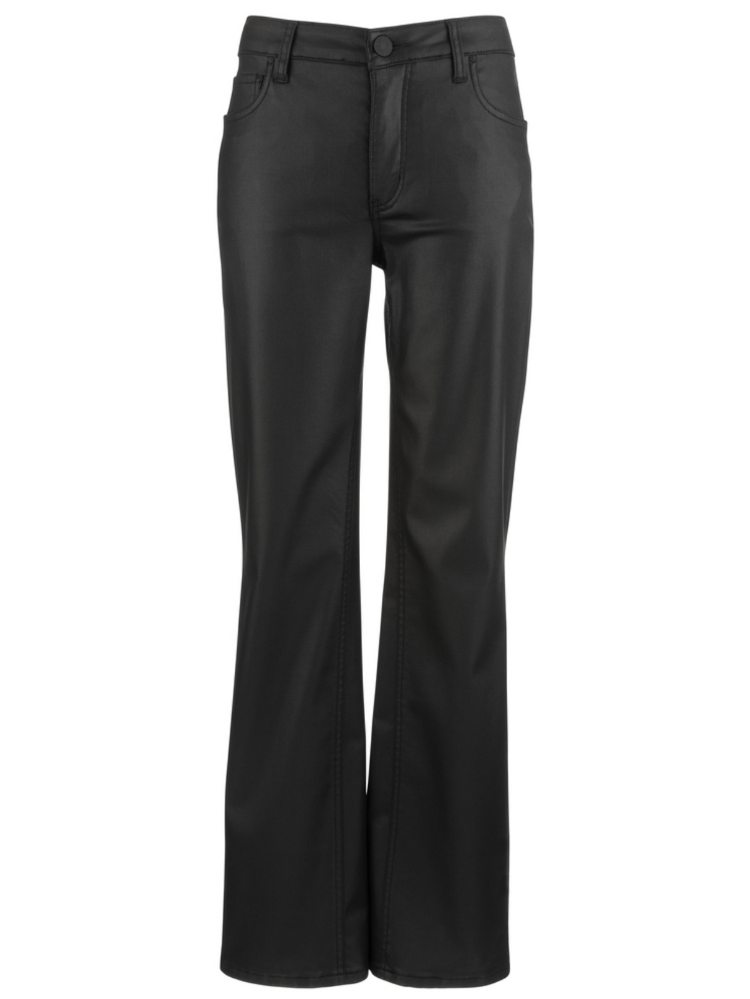 Kelly Matte Black High Rise Kick Flare Jean