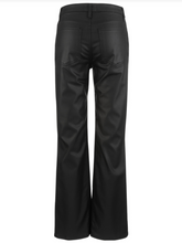 Kelly Matte Black High Rise Kick Flare Jean