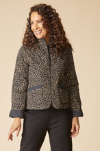 Reversible Print Quilted Puffer Coat